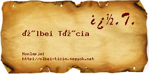 Ölbei Tícia névjegykártya
